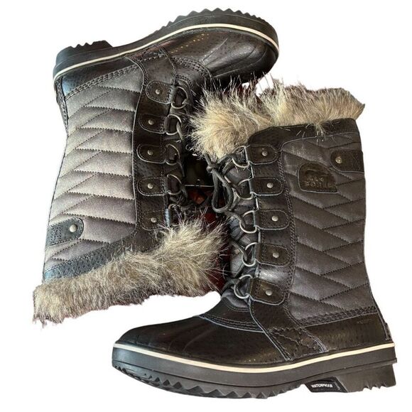 Sorel Tofino II Insulated & Waterproof boots in Black, Stone NWOB  6 1/2 - Picture 4 of 9